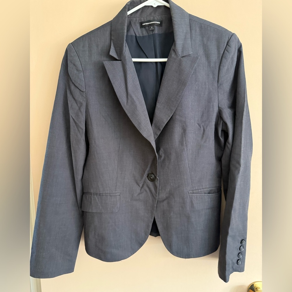 Express Blue/Grey Blazer Size 8